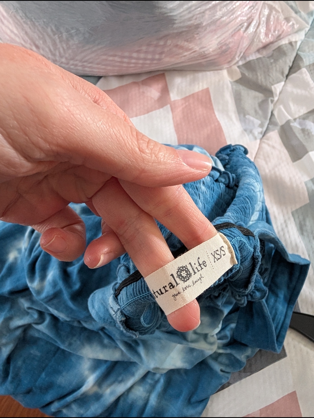 NATURAL LIFE Blue Tie-Dye Maxi Dress Boho Fairycore Whimsy - Picture 9 of 9